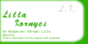 lilla kornyei business card